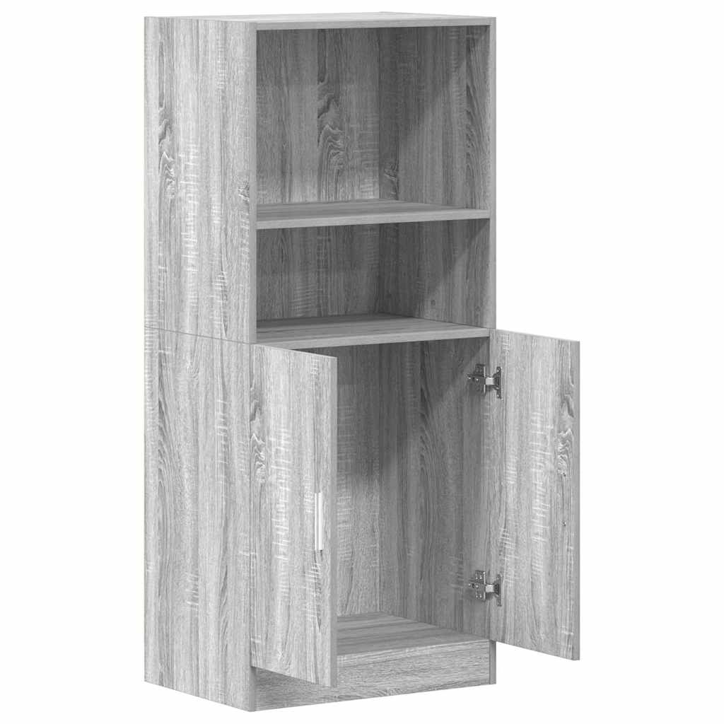 vidaXL Kitchen Cabinet Grey Sonoma 57x41,5x131,5 cm Engineered Wood