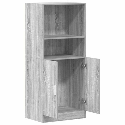 vidaXL Kitchen Cabinet Grey Sonoma 57x41,5x131,5 cm Engineered Wood