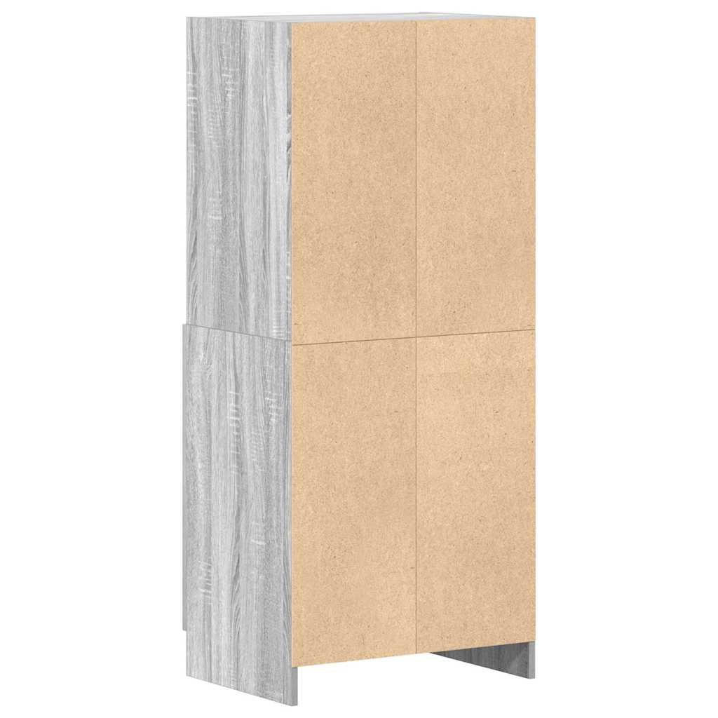 vidaXL Kitchen Cabinet Grey Sonoma 57x41,5x131,5 cm Engineered Wood