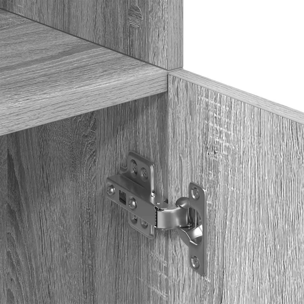 vidaXL Kitchen Cabinet Grey Sonoma 57x41.5x131.5 cm Engineered Wood