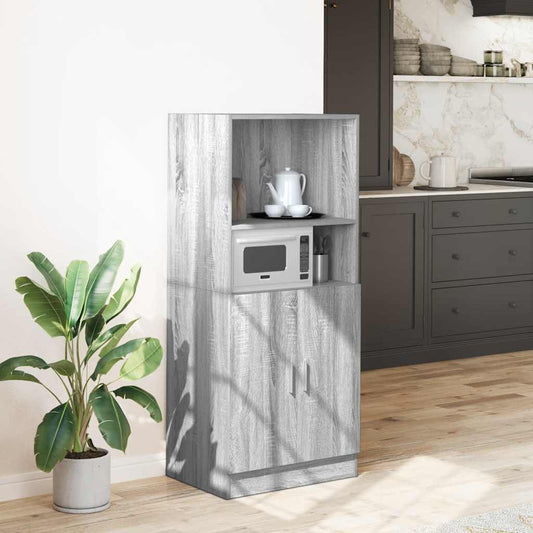 vidaXL Kitchen Cabinet Grey Sonoma 57x41,5x131,5 cm Engineered Wood