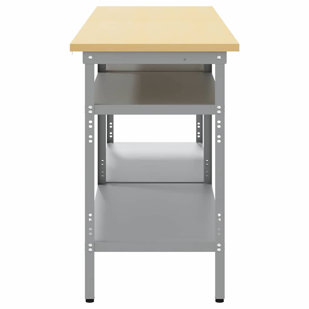vidaXL Work Bench Set 2 pcs Beige and Grey Powder-Coated Steel