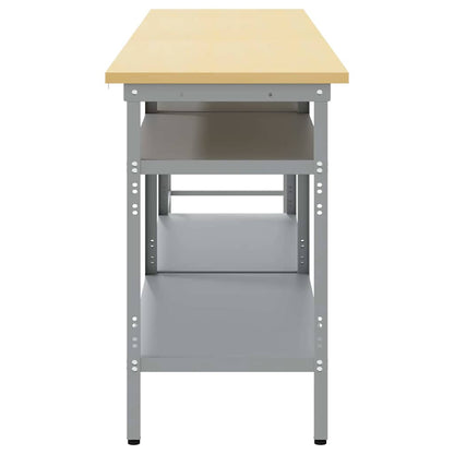 vidaXL Work Bench Set 3 pcs Beige and Grey Powder-Coated Steel