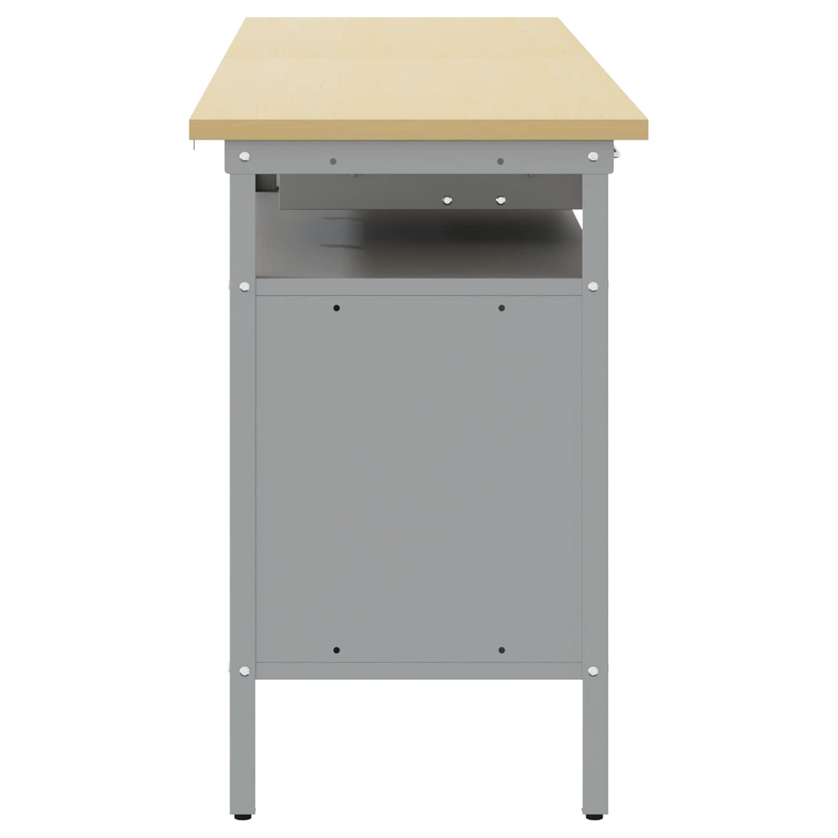 vidaXL Work Bench Set 3 pcs Red and Grey Powder-Coated Steel