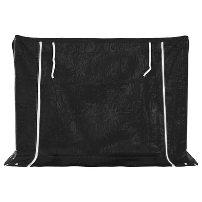 vidaxL Firewood Rack with Rain Cover 151x60.5x110.5 cm Galvanised Steel