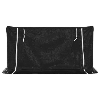 vidaxL Firewood Rack with Rain Cover 200.5x60.5x110.5 cm Galvanised Steel
