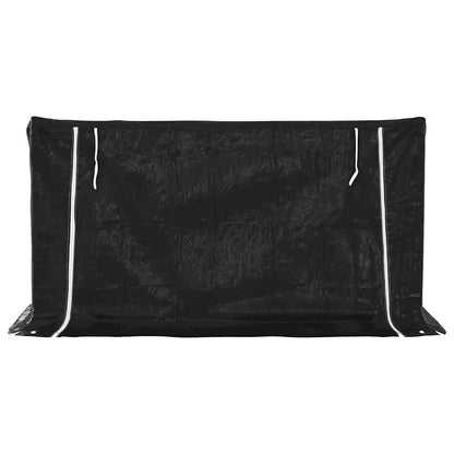 vidaxL Firewood Rack with Rain Cover 200.5x100.5x110.5 cm Galvanised Steel