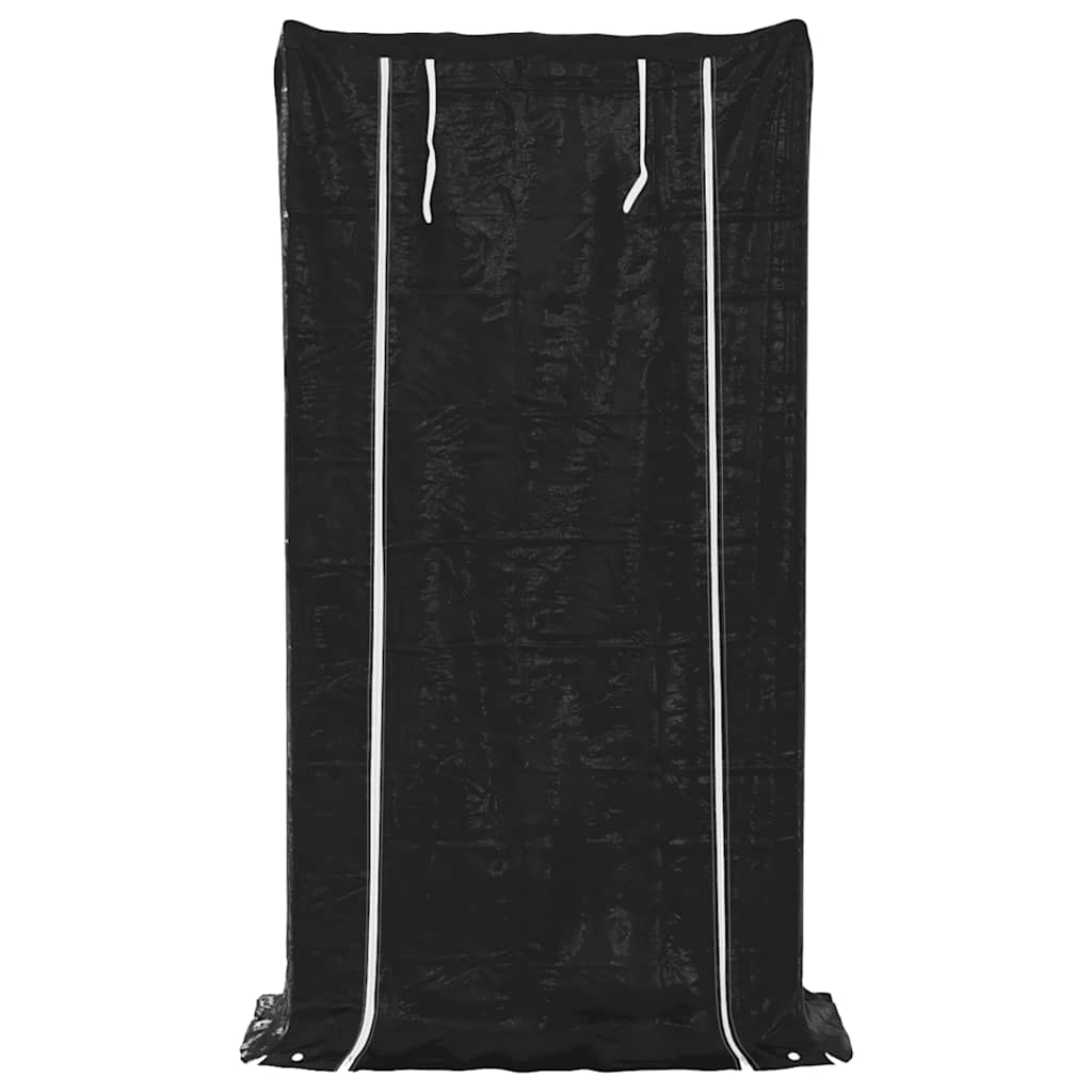 vidaxL Firewood Rack with Rain Cover 100x40x200 cm Galvanised Steel