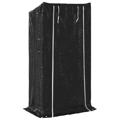 vidaxL Firewood Rack with Rain Cover 100x40x200 cm Galvanised Steel