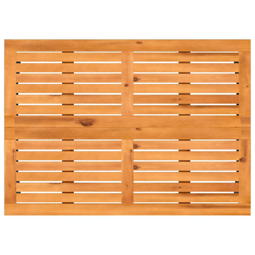 vidaXL Garden Table with Acacia Wood Top Beige 105x75x72 cm Poly Rattan