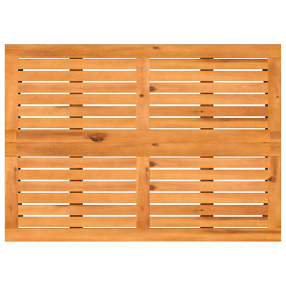 vidaXL Garden Table with Acacia Wood Top Beige 105x75x72 cm Poly Rattan