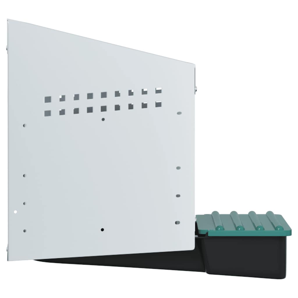 vidaXL Chicken Nesting Box 1 Compartment Wall-Mounted Galvanised Steel