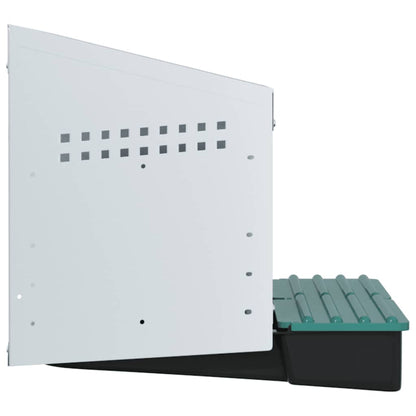 vidaXL Chicken Nesting Box 2 Compartments Wall-Mounted Galvanised Steel