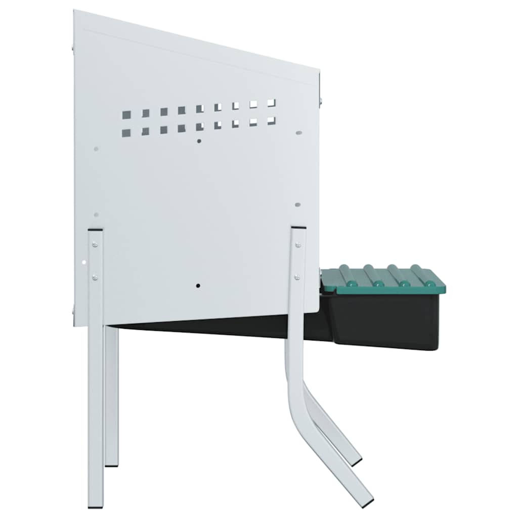 vidaXL Chicken Nesting Box 1 Compartment with Legs Galvanised Steel