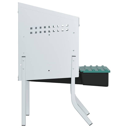 vidaXL Chicken Nesting Box 1 Compartment with Legs Galvanised Steel
