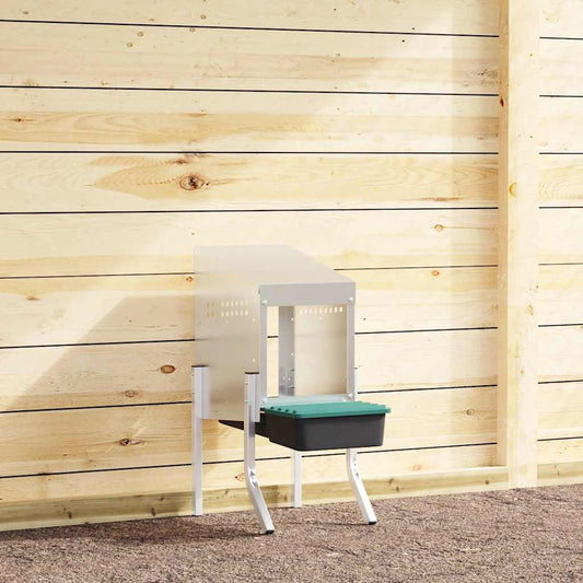 vidaXL Chicken Nesting Box 1 Compartment with Legs Galvanised Steel