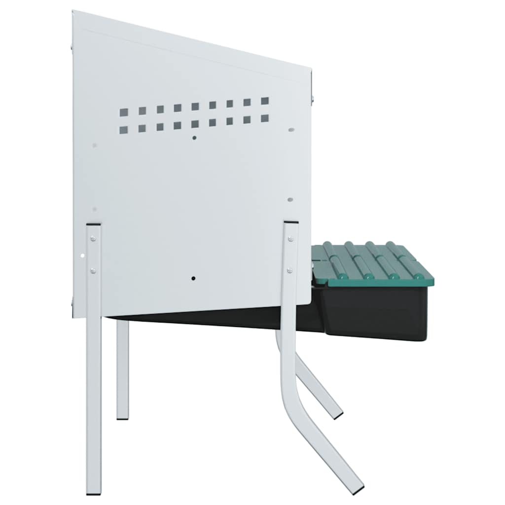 vidaXL Chicken Nesting Box 2 Compartments with Legs Galvanised Steel