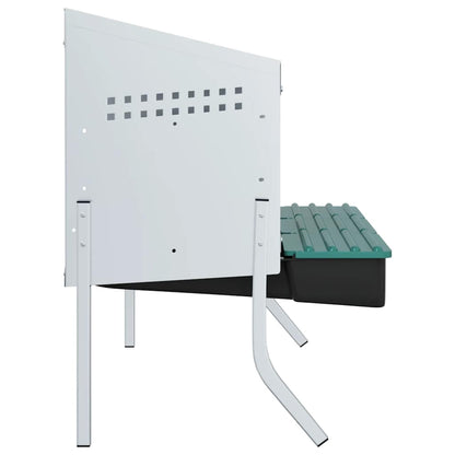 vidaXL Chicken Nesting Box 3 Compartments with Legs Galvanised Steel