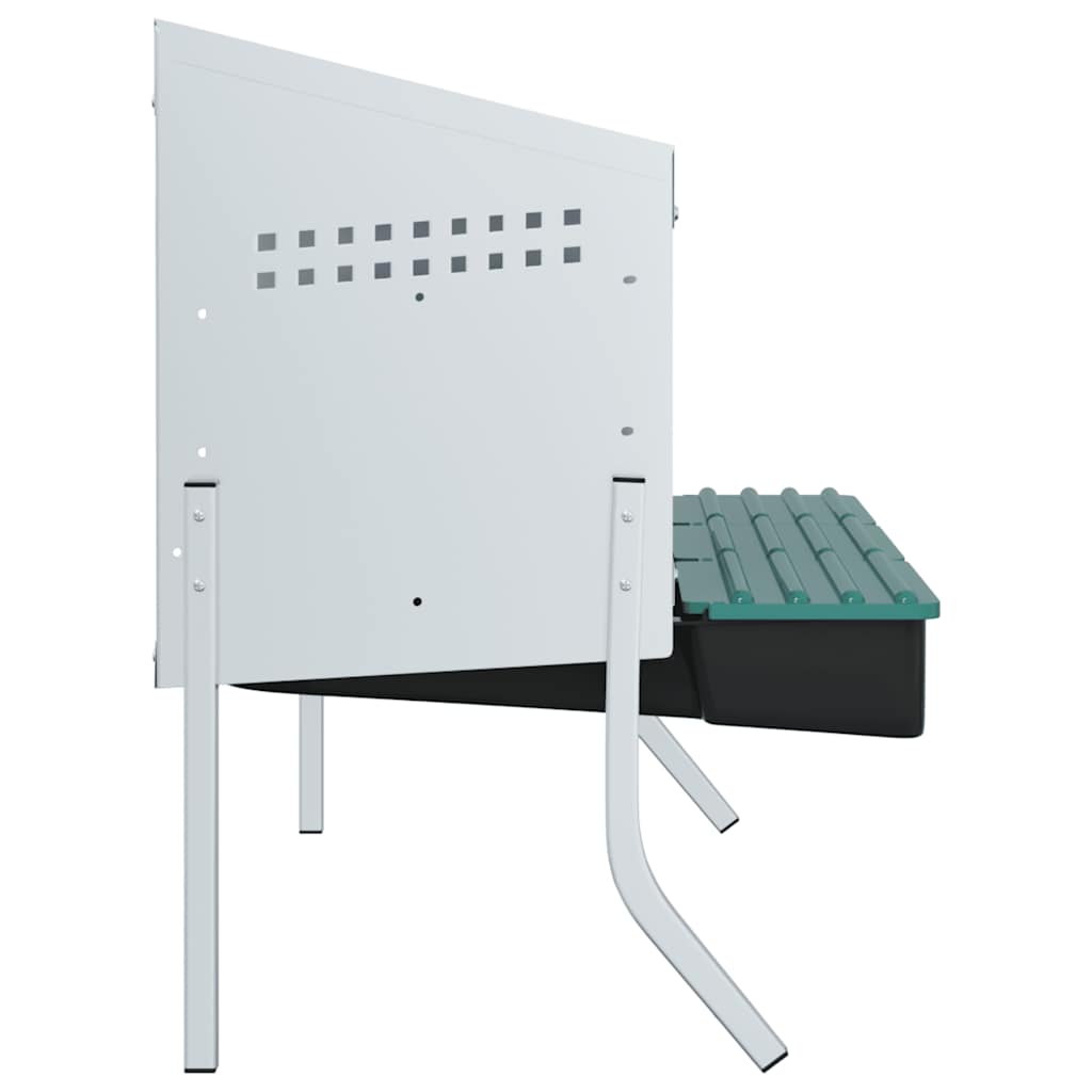 vidaXL Chicken Nesting Box 4 Compartments with Legs Galvanised Steel
