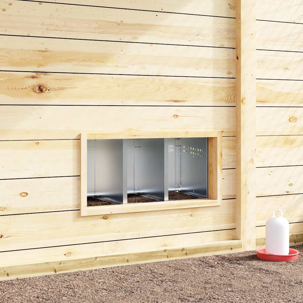 vidaXL Chicken Nesting Box 3 Compartments Wall-Mounted