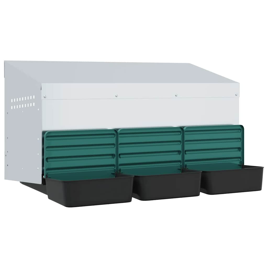 vidaXL Chicken Nesting Box 3 Compartments Wall-Mounted