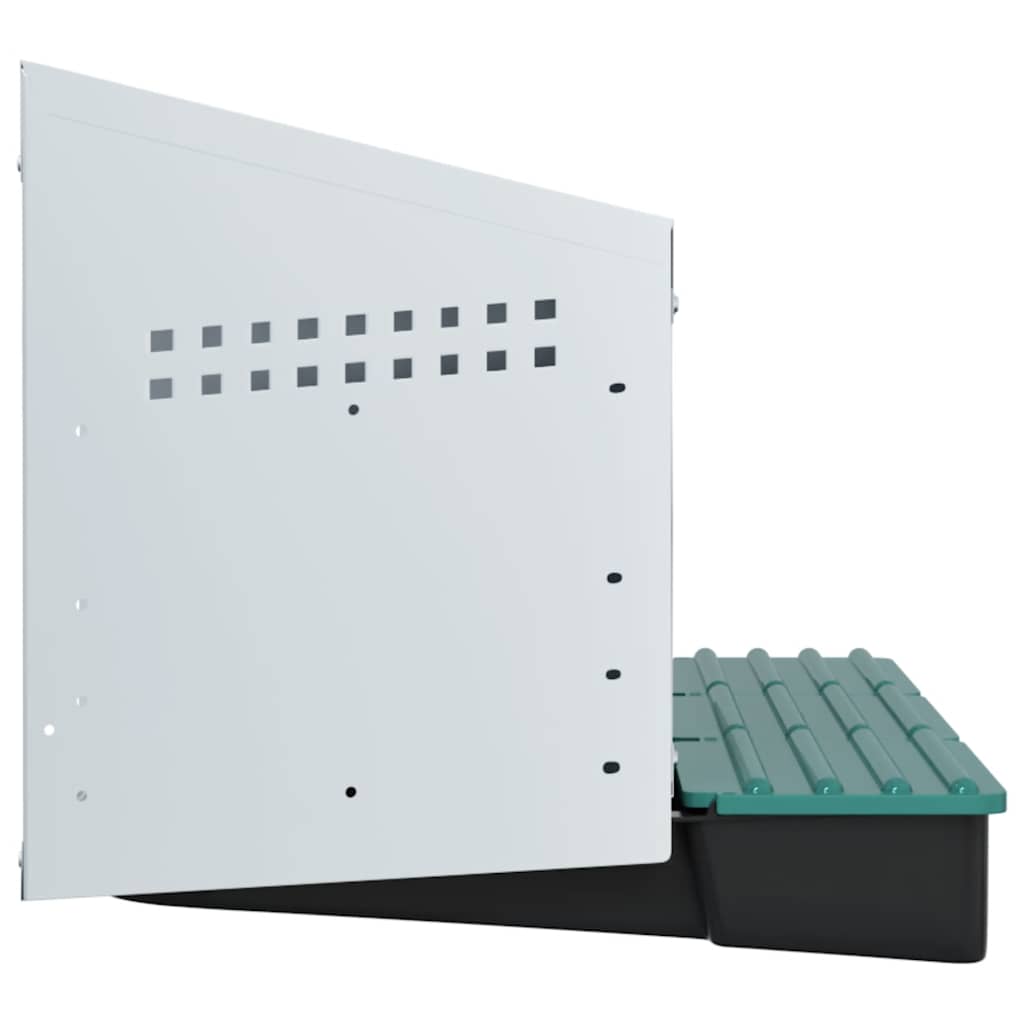 vidaXL Chicken Nesting Box 3 Compartments Wall-Mounted Galvanised Steel
