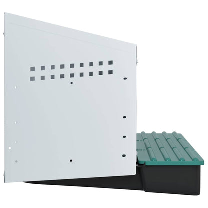 vidaXL Chicken Nesting Box 3 Compartments Wall-Mounted Galvanised Steel