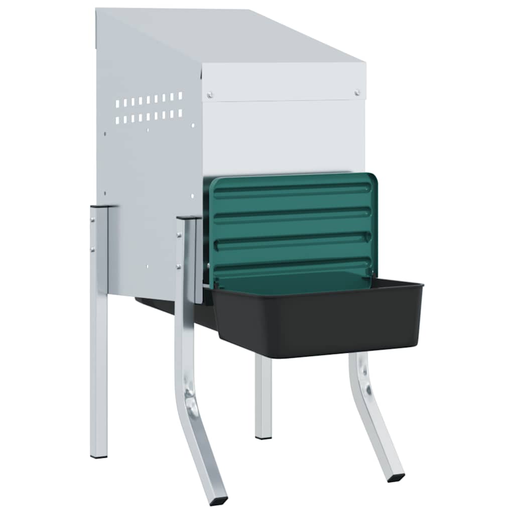 vidaXL Chicken Nesting Box 1 Compartment with Legs Galvanised Steel