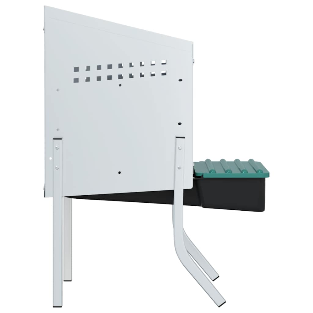 vidaXL Chicken Nesting Box 1 Compartment with Legs Galvanised Steel