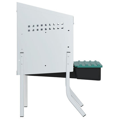 vidaXL Chicken Nesting Box 1 Compartment with Legs Galvanised Steel