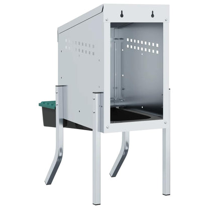 vidaXL Chicken Nesting Box 1 Compartment with Legs Galvanised Steel