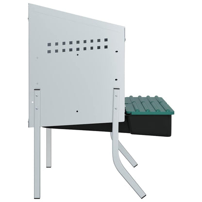 vidaXL Chicken Nesting Box 2 Compartments with Legs Galvanised Steel