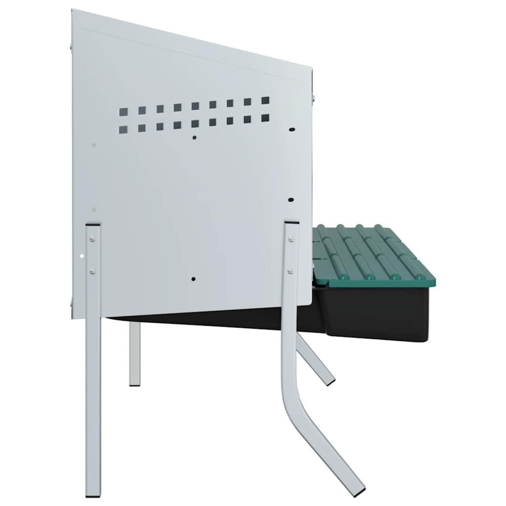 vidaXL Chicken Nesting Box 3 Compartments with Legs Galvanised Steel