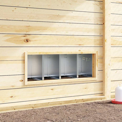 vidaXL Chicken Nesting Box 4 Compartments with Legs Galvanised Steel