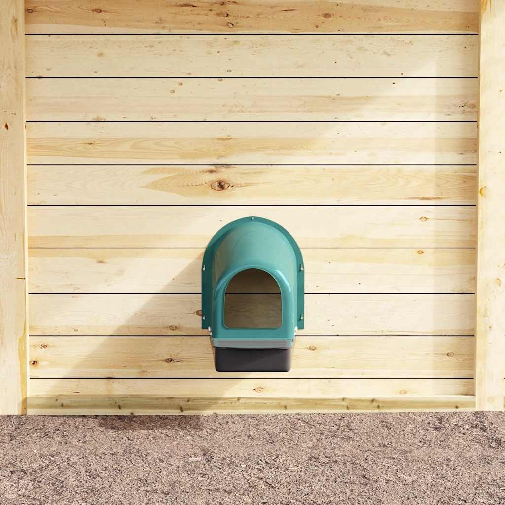 vidaXL Chicken Nesting Boxes 4 pcs Wall-Mounted Dark Green Plastic