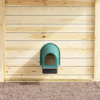 vidaXL Chicken Nesting Boxes 4 pcs Wall-Mounted Dark Green Plastic