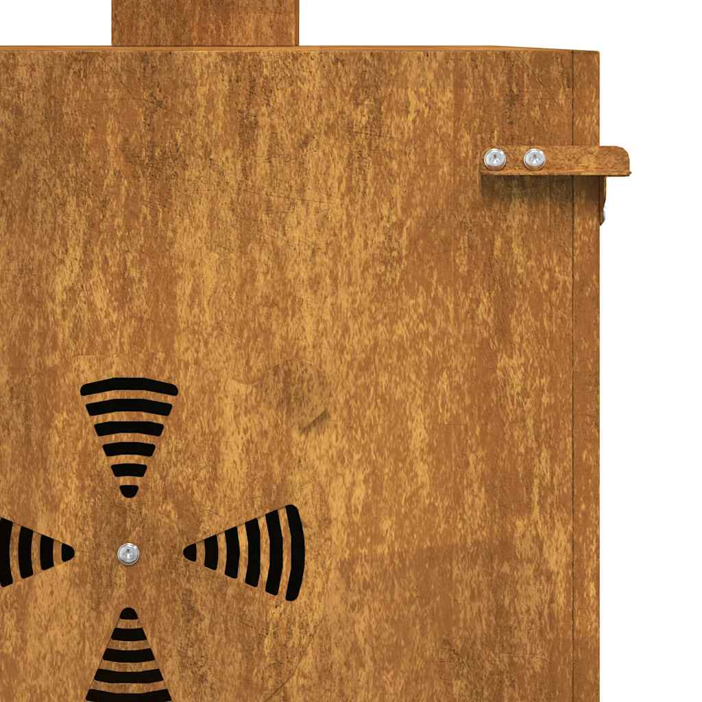 vidaXL Camping Stove 35x50x60 cm Corten Steel