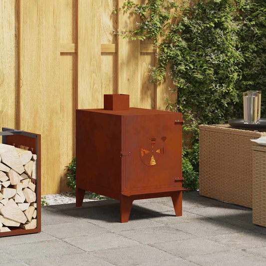 vidaXL Camping Stove 35x50x60 cm Corten Steel