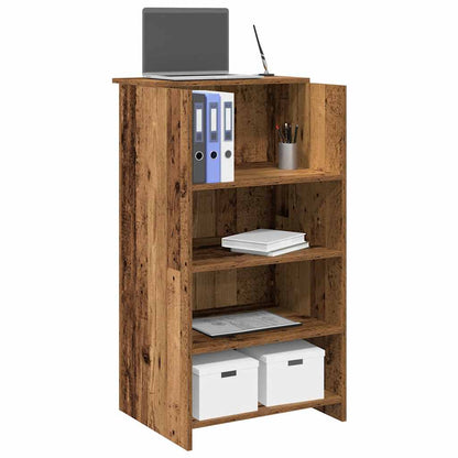vidaXL Reception Desk Old Wood 55x50x103.5 cm Engineered Wood