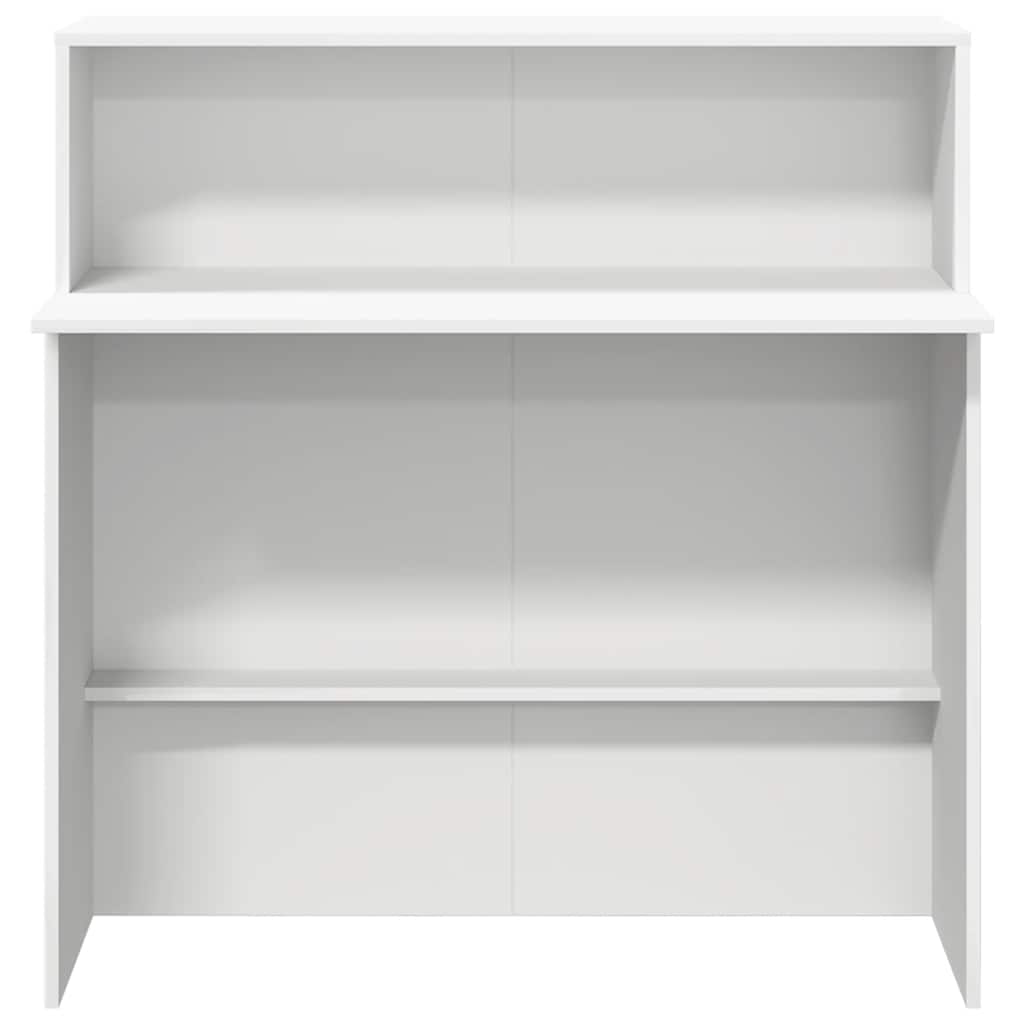 vidaXL Reception Desk White 100x50x103.5 cm Engineered Wood