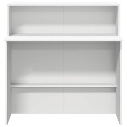 vidaXL Reception Desk White 100x50x103.5 cm Engineered Wood