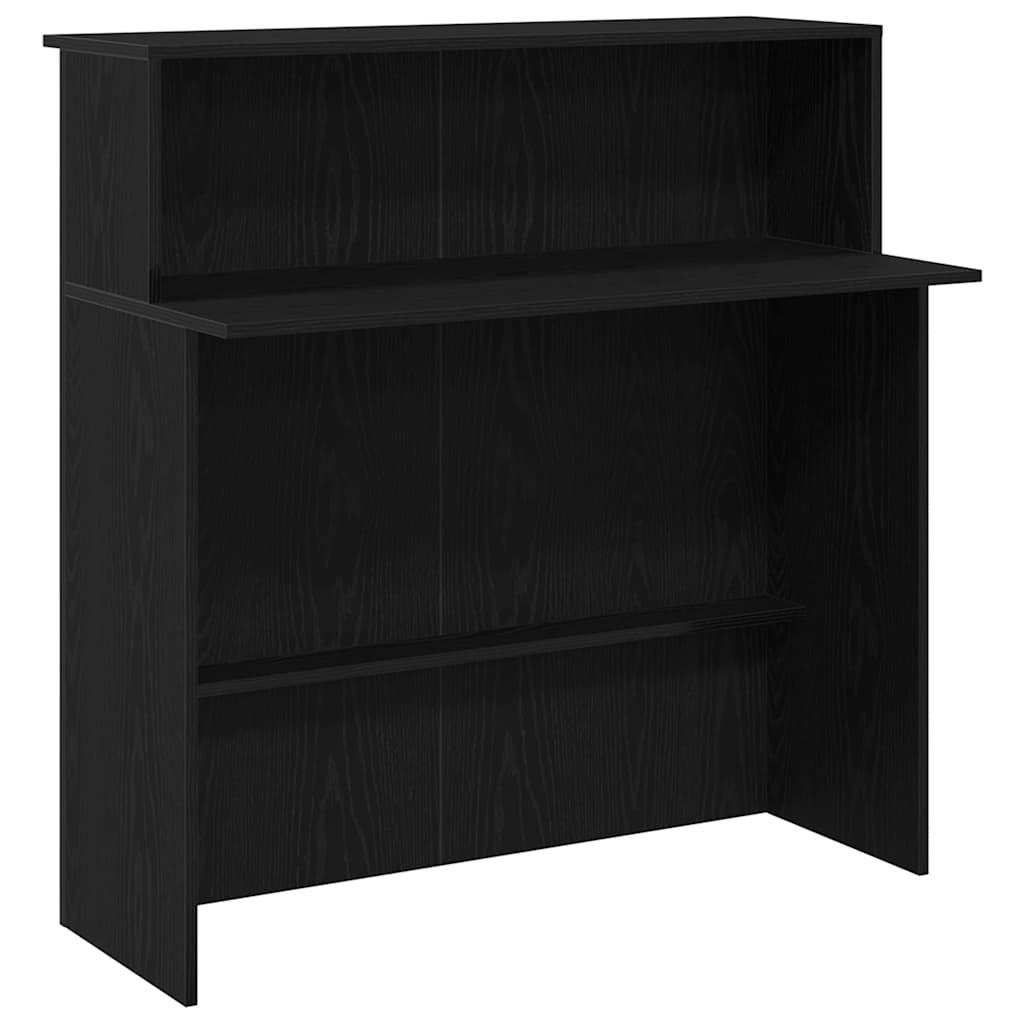 vidaXL Reception Desk Black 100x50x103.5 cm Engineered Wood