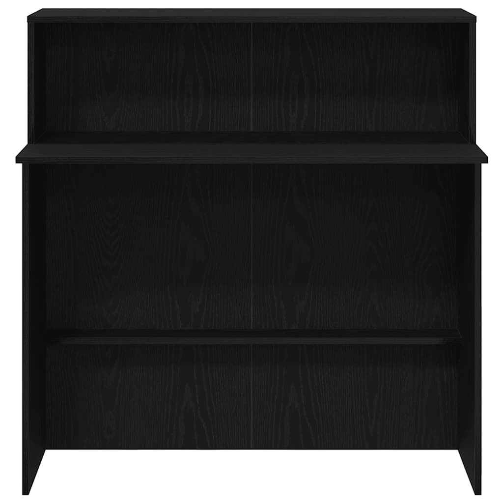vidaXL Reception Desk Black 100x50x103.5 cm Engineered Wood
