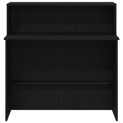 vidaXL Reception Desk Black 100x50x103.5 cm Engineered Wood
