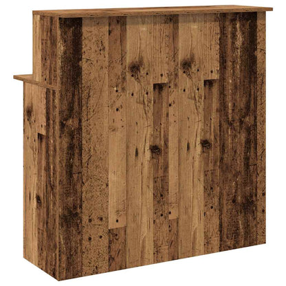 vidaXL Reception Desk Old Wood 100x50x103.5 cm Engineered Wood
