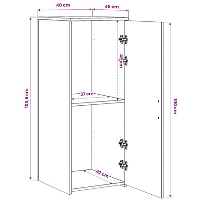 vidaXL Storage Cabinet Grey Sonoma 40x45x103,5 cm Engineered Wood