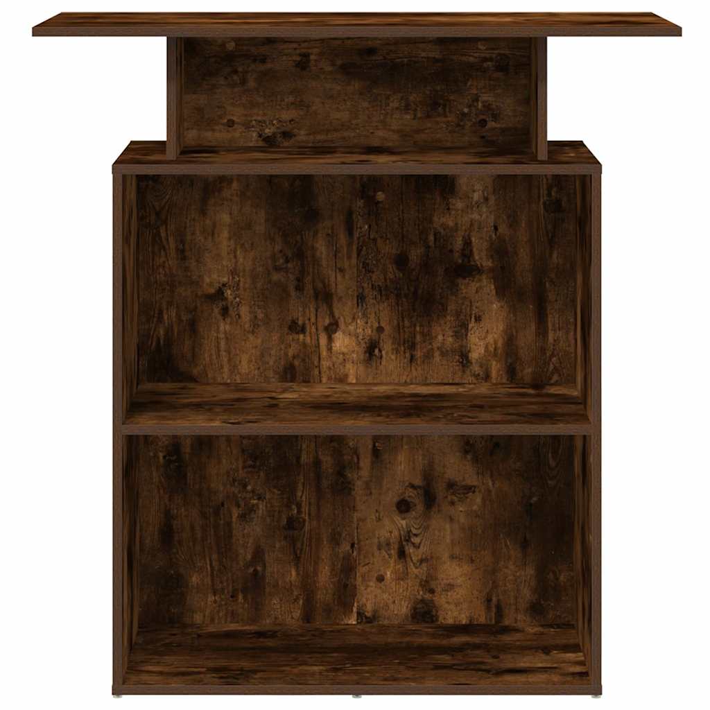 vidaXL Reception Desk Smoked Oak 100x40x104 cm Engineered Wood