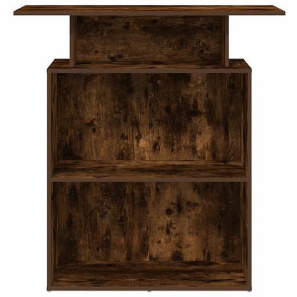 vidaXL Reception Desk Smoked Oak 100x40x104 cm Engineered Wood