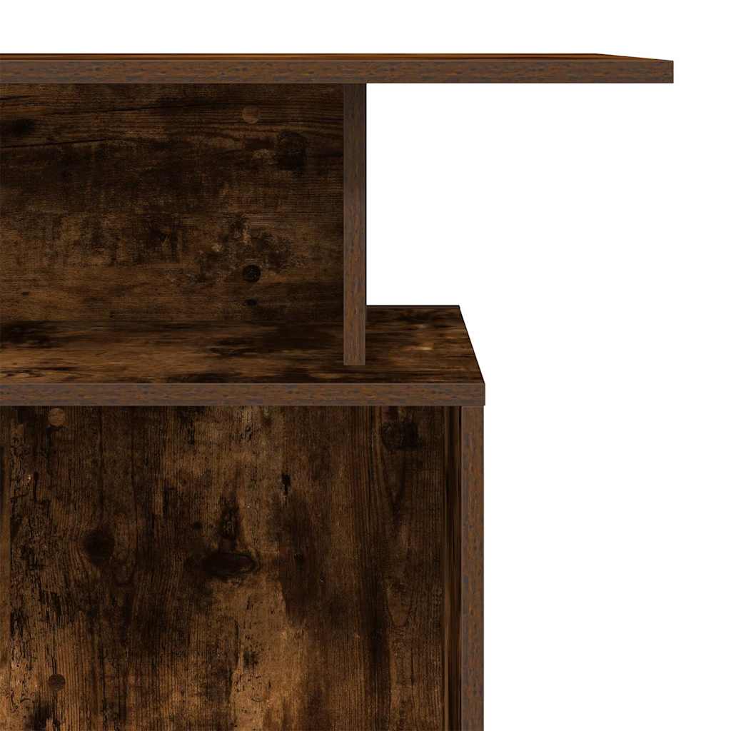 vidaXL Reception Desk Smoked Oak 100x40x104 cm Engineered Wood