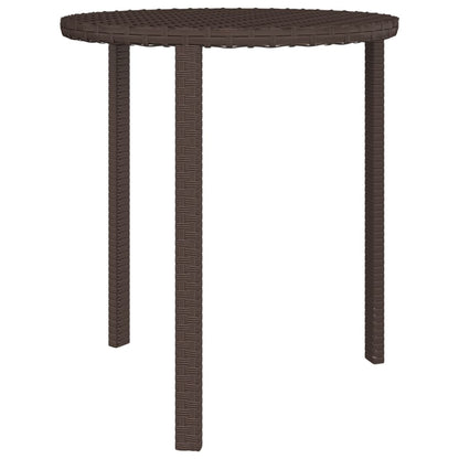 vidaXL Garden Side Tables 3 pcs Brown Poly Rattan